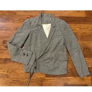 Anthropologie Daughters of the Liberation Women's Pinstriped Jacket Blue Size 8